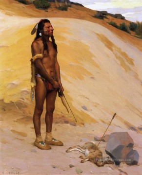 E Irving Couse xx Un chasseur indien Peinture à l'huile